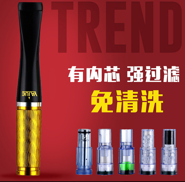 卓越淨煙 YJ-011 金屬煙嘴 可換芯循環過濾設計 粗細香菸兩用 可清洗重複使用 1 YJ 011 商品實拍